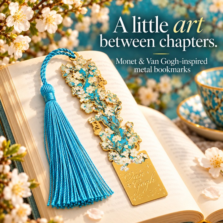 Silent tour of Monet & Van Gogh Metal Bookmark product imagery