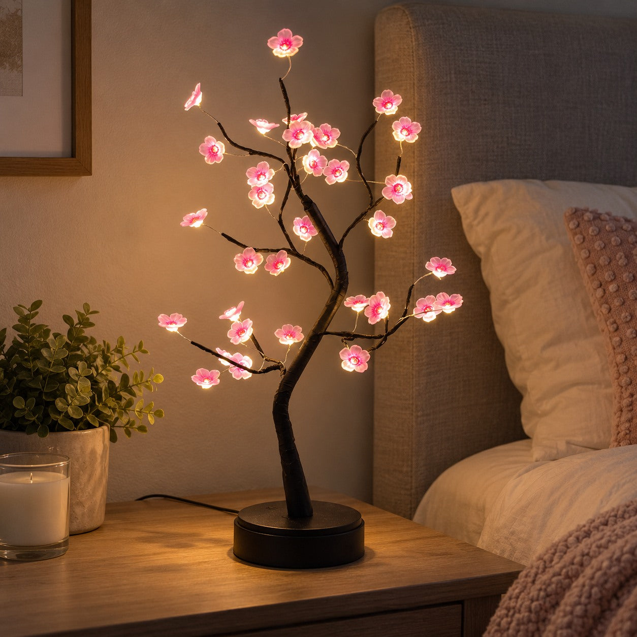 TENLOVE Blossom Tree Light - evening.