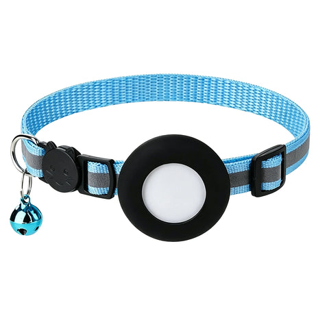 Sky Blue / black holder collar; finder tag sold separately