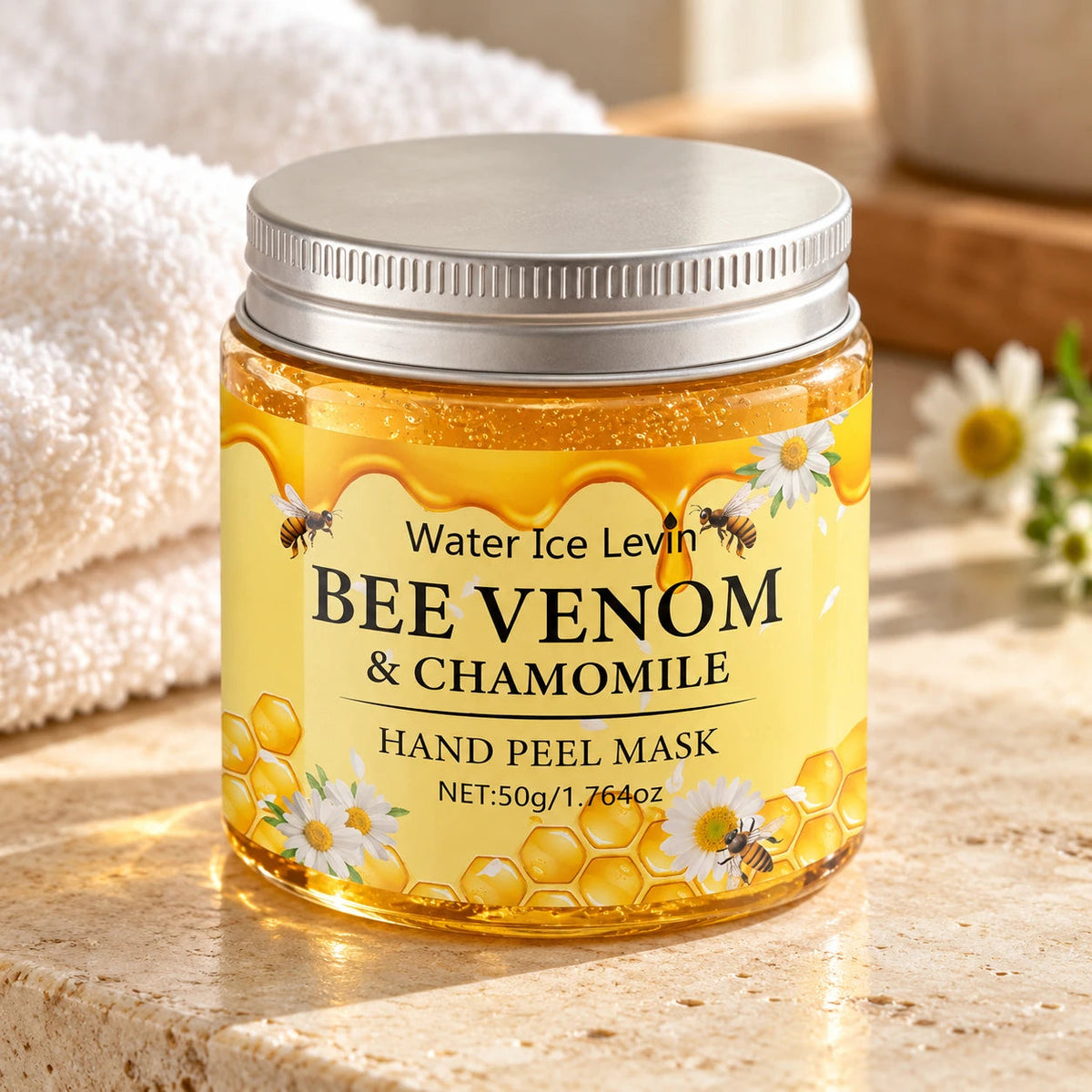 Bee venom + chamomile · 1.76 oz hand peel mask