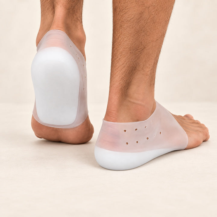 Silicone Hidden Height Boosters worn around the heels