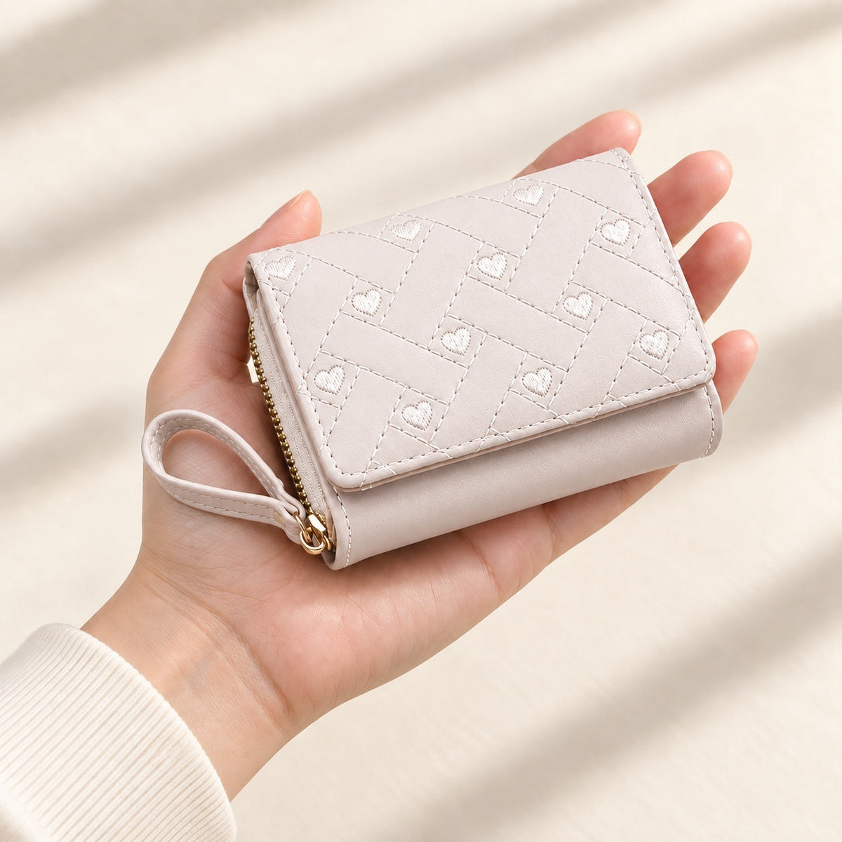 TEN LOVE Mini Wallet in Ivory