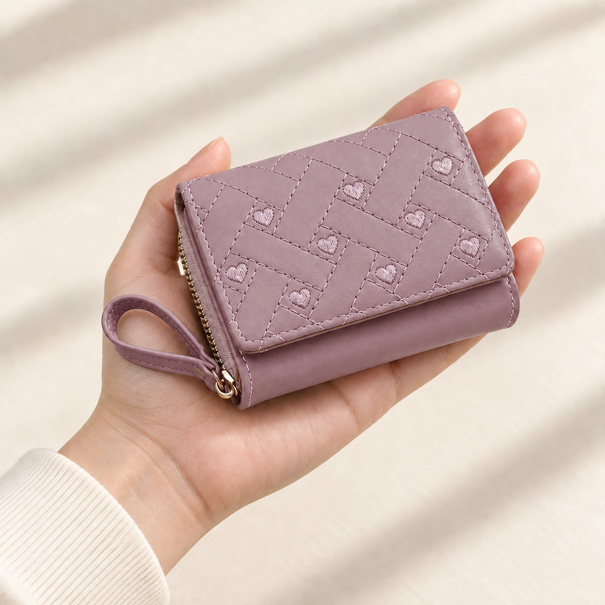 TEN LOVE Mini Wallet in Mauve