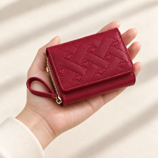 TEN LOVE Mini Wallet in Cherry