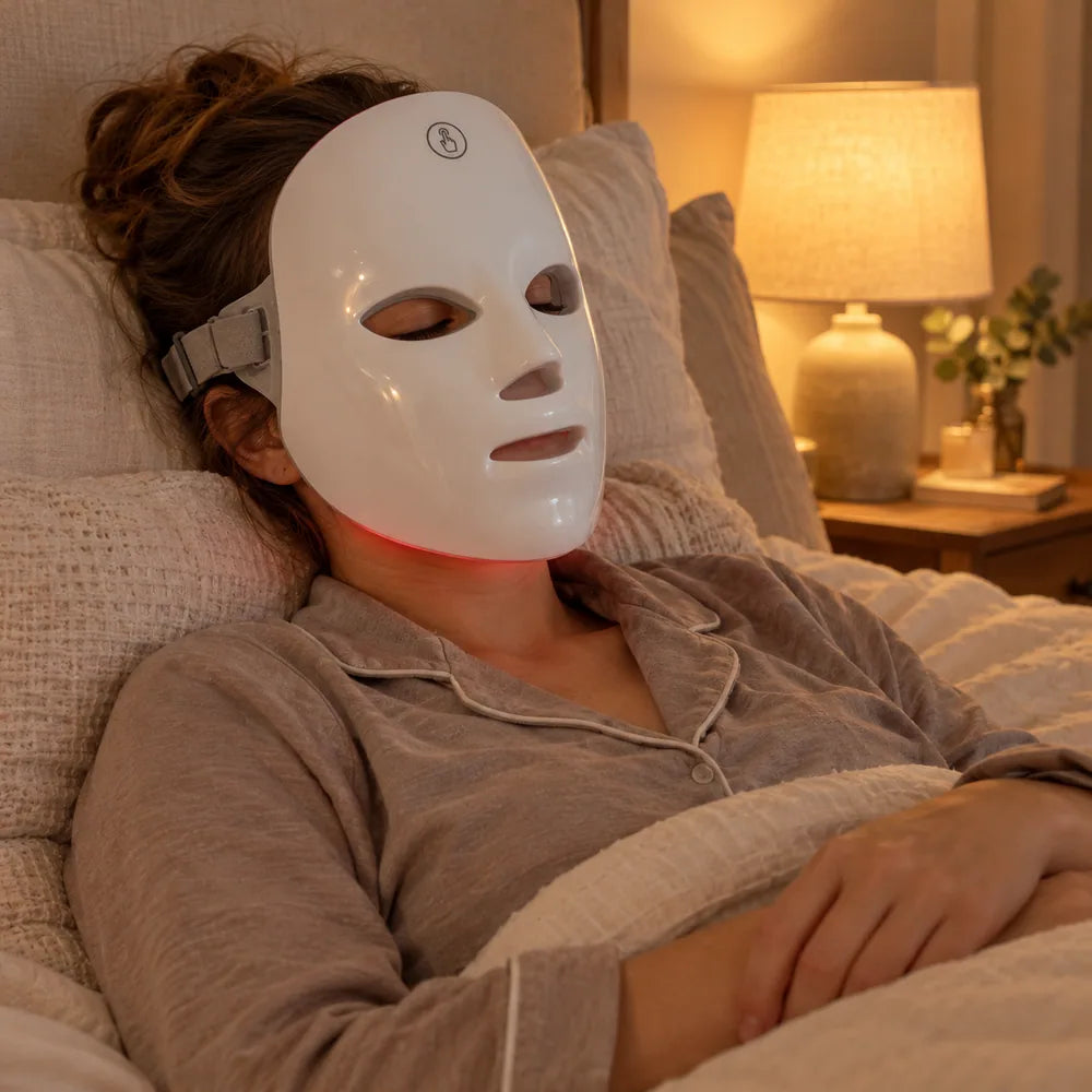 Afterglow white LED face mask: photo 6.