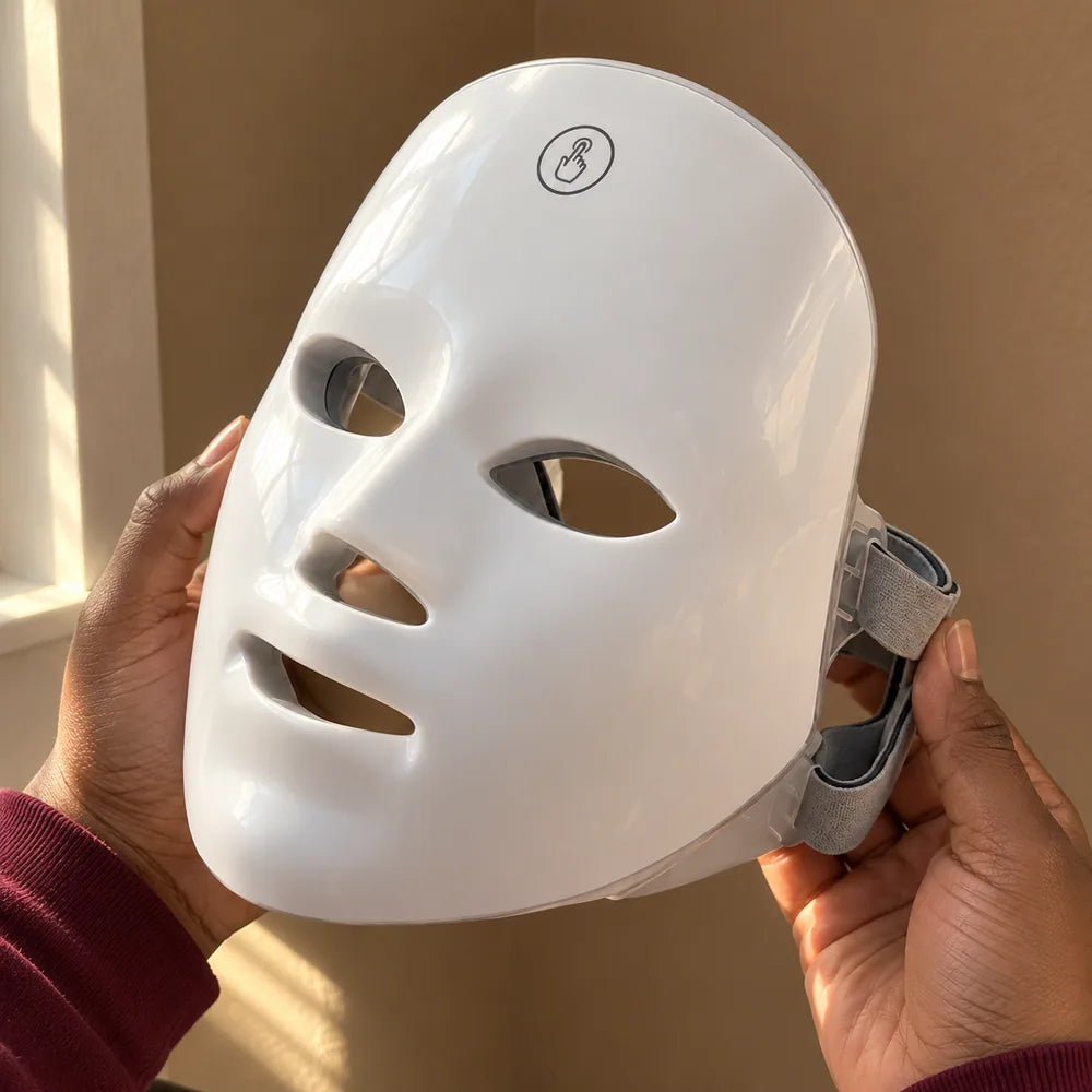 Afterglow white LED face mask: photo 8.