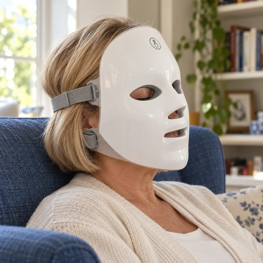 Afterglow white LED face mask: photo 9.