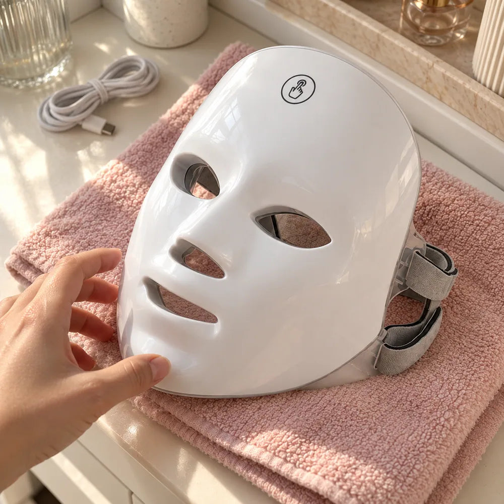 Afterglow white LED face mask: photo 12.