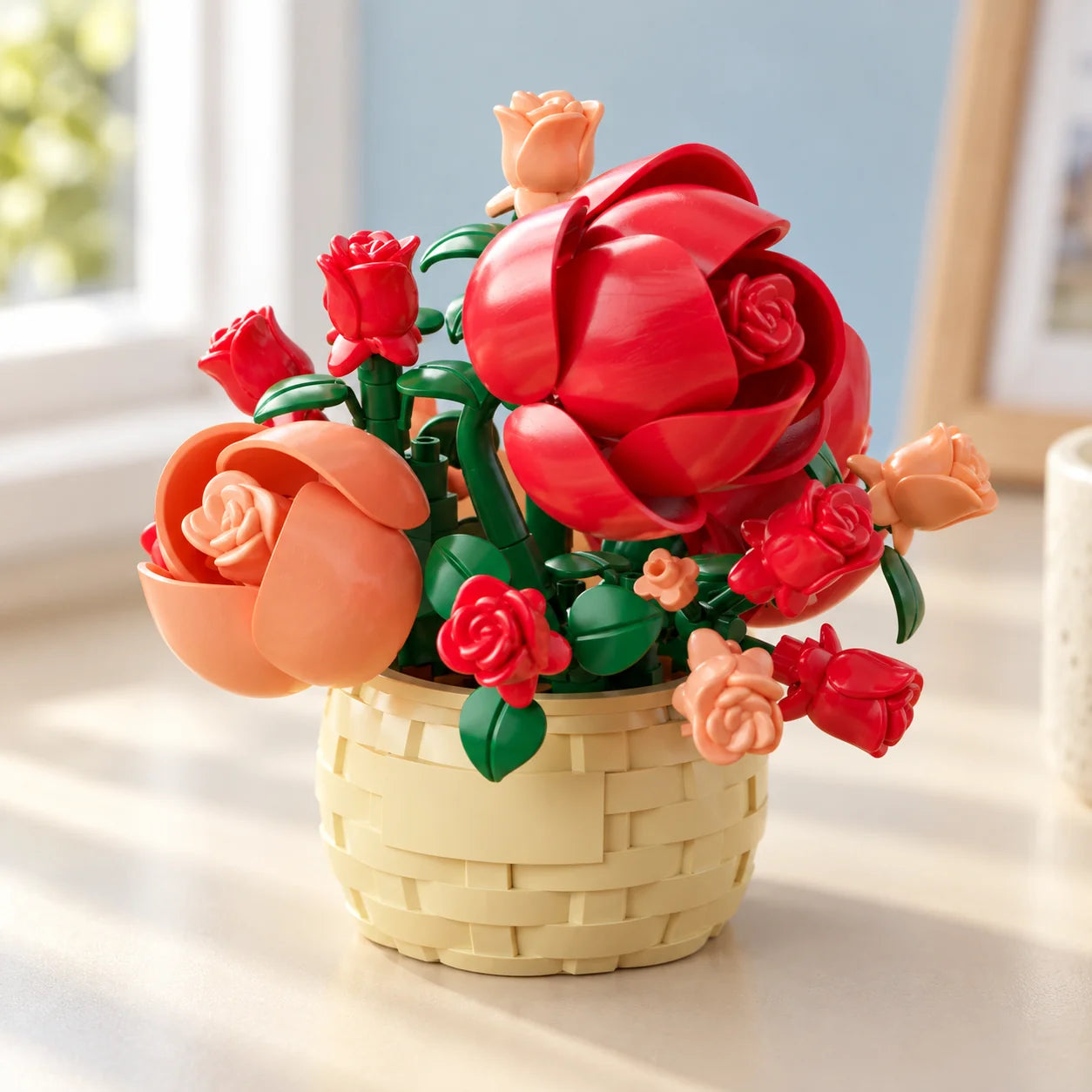 Sweet Roses miniature flower model in close-up.