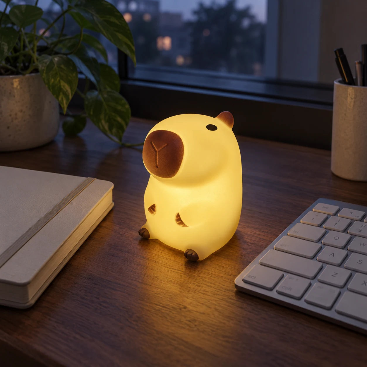 capybara night light in another everyday setting.