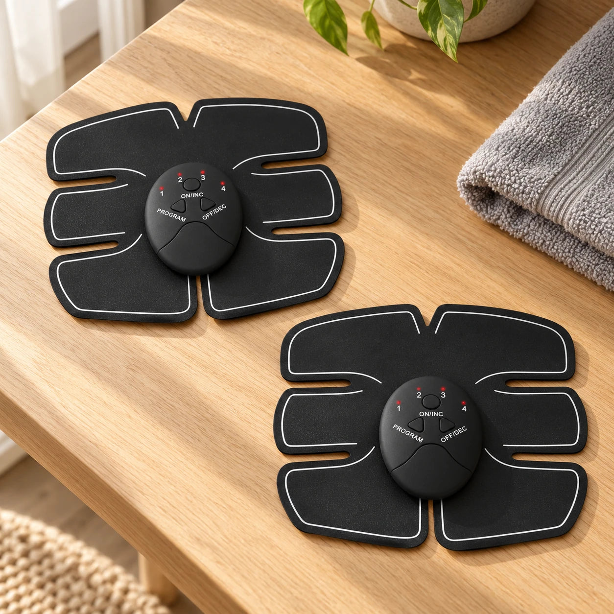 Steady Moment EMS Pad - two products side by side