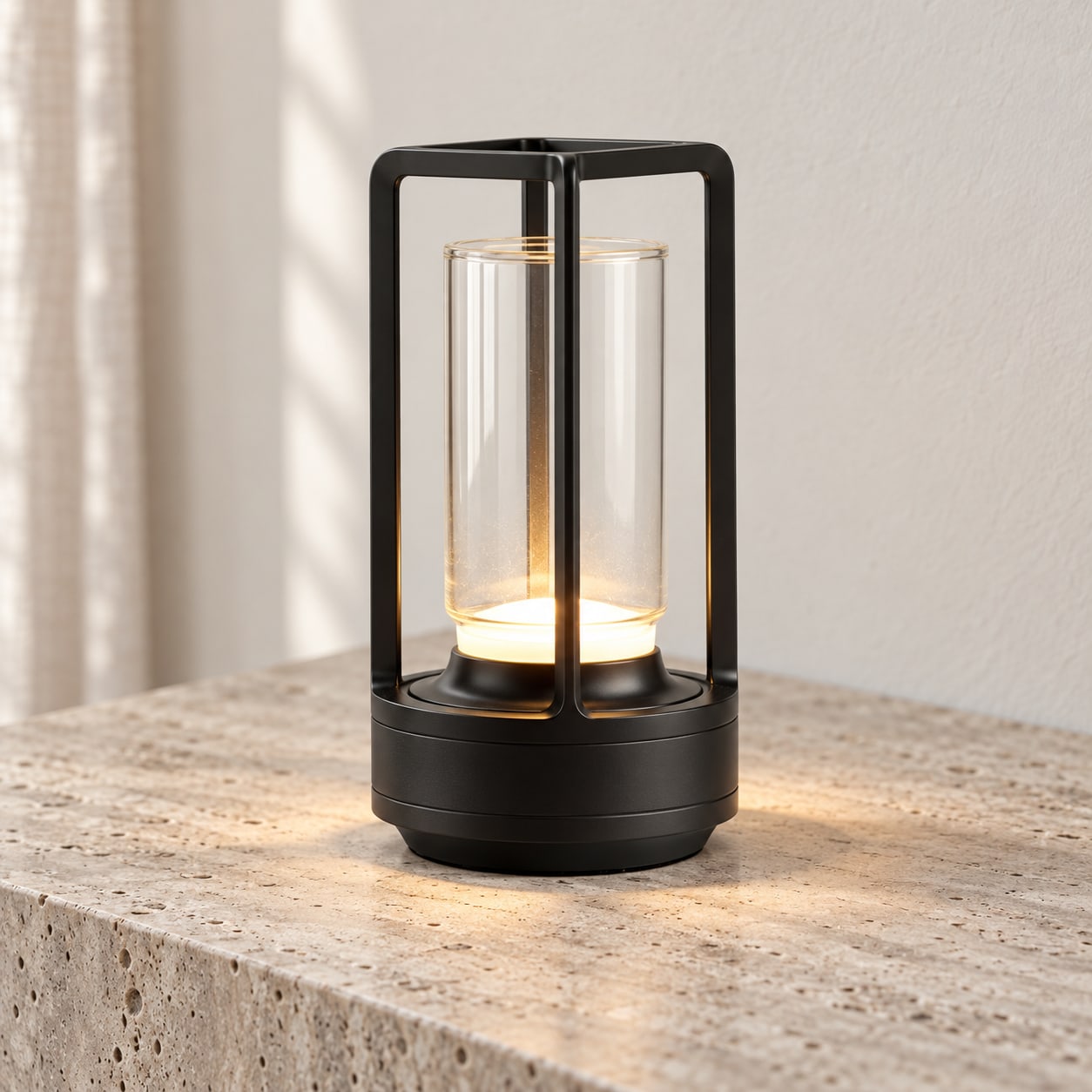 Black: TENLOVE crystal-style rechargeable lantern. 