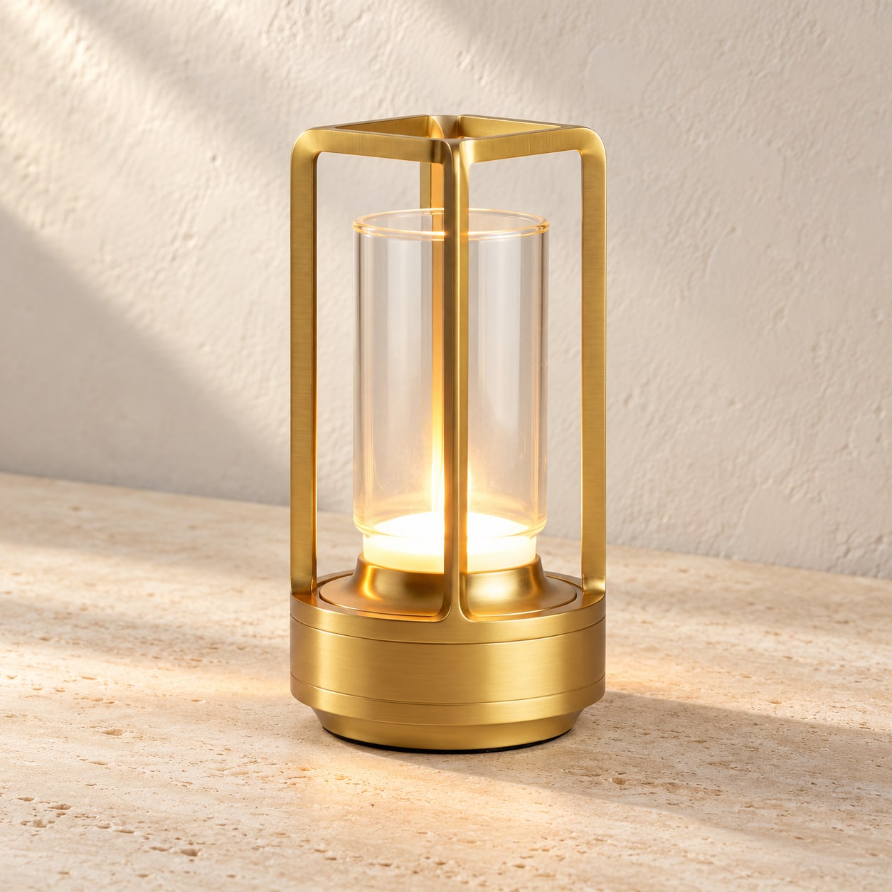 Gold: TENLOVE crystal-style rechargeable lantern. 