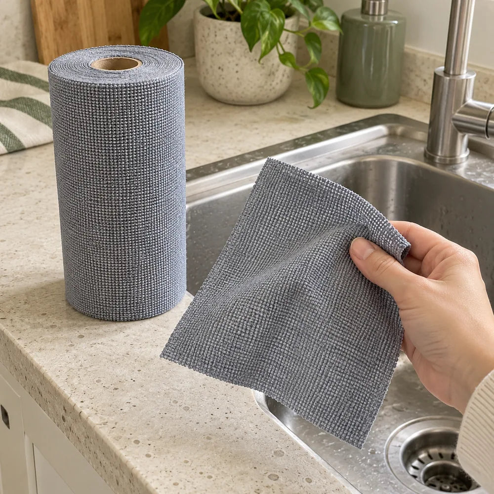 reusable cleaning roll: everyday photograph.