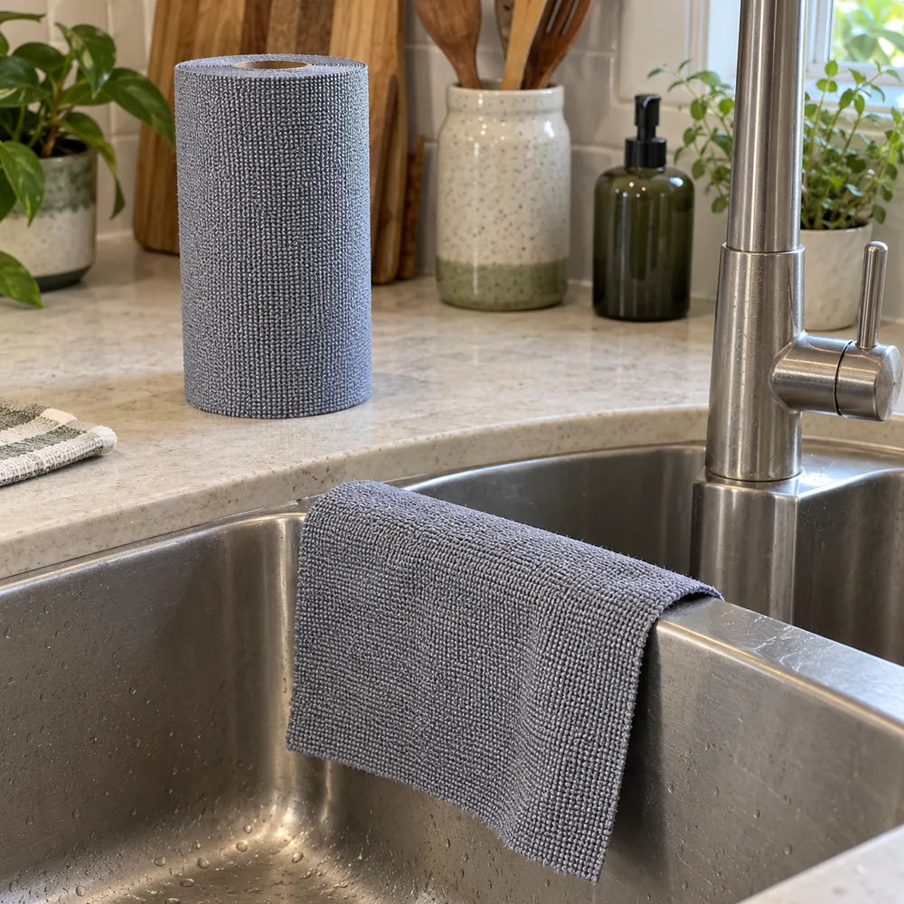 reusable cleaning roll: everyday photograph.