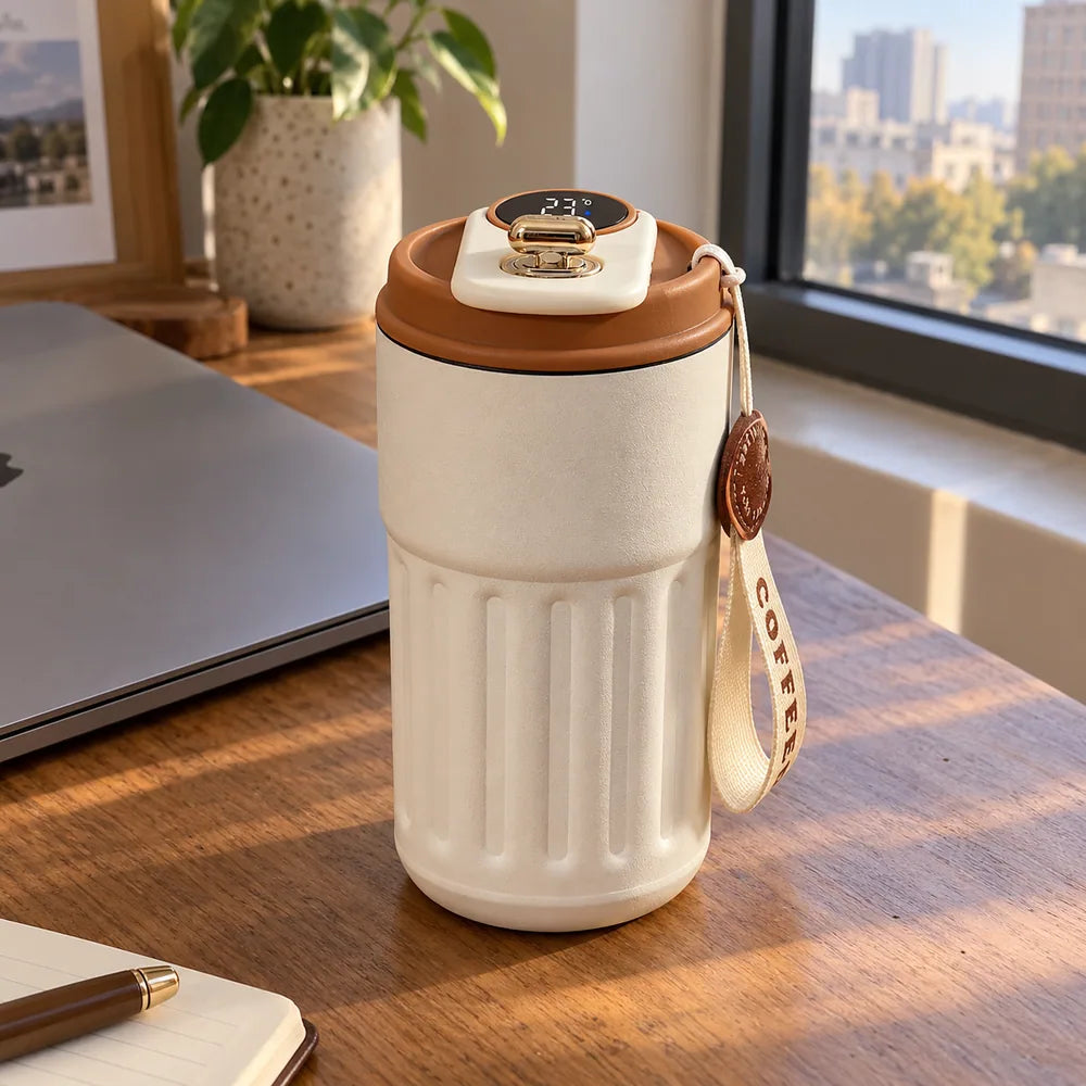 insulated coffee mug: everyday photograph.