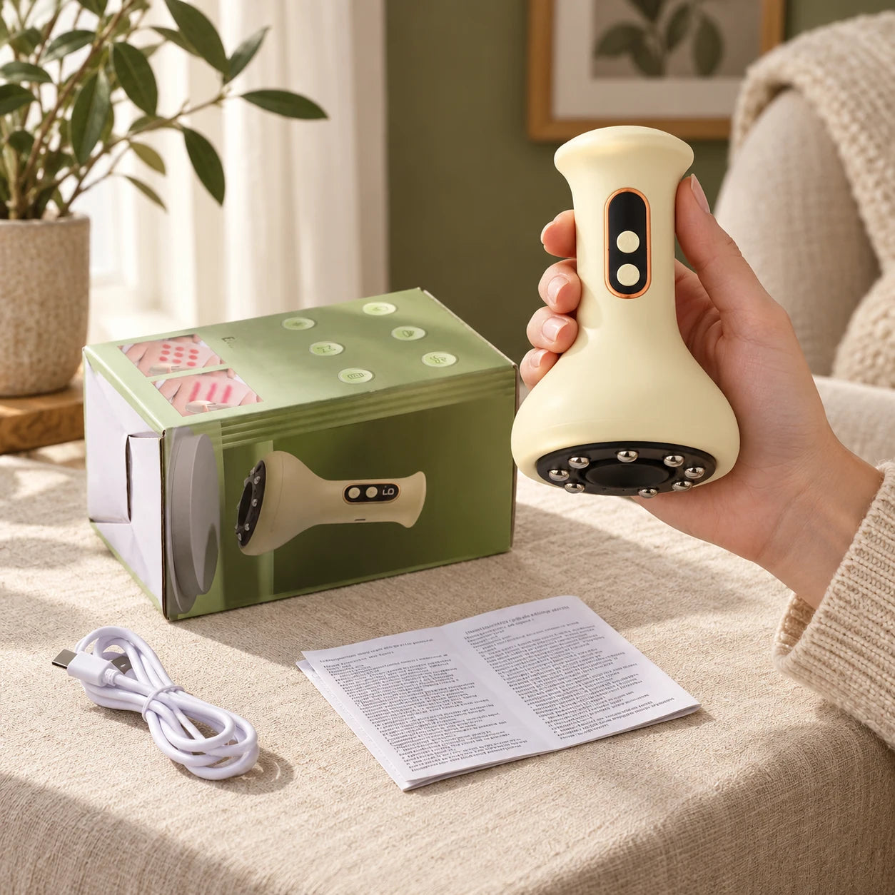 heated cupping massager: everyday setting.