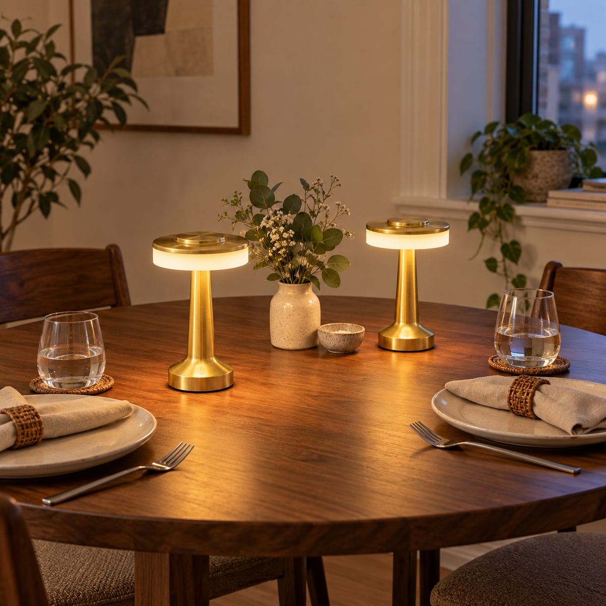  Dinner at home C-style cordless table lamp.