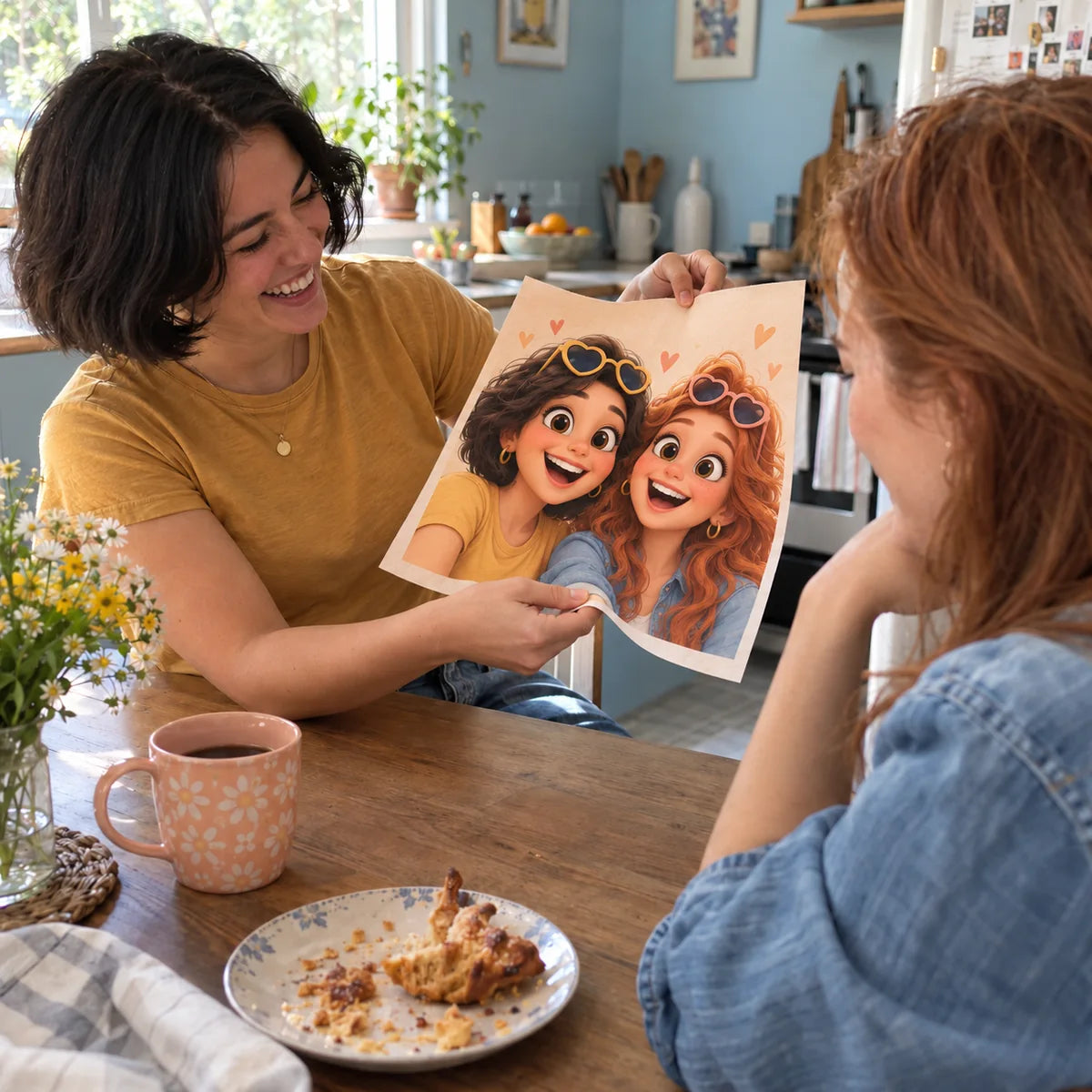 Example funny friendship cartoon print