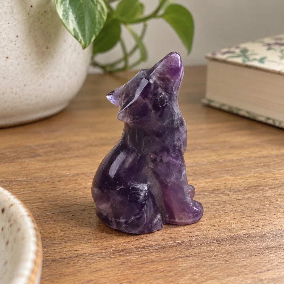 Mini Stone Wolf Figurine — Customer photo 9