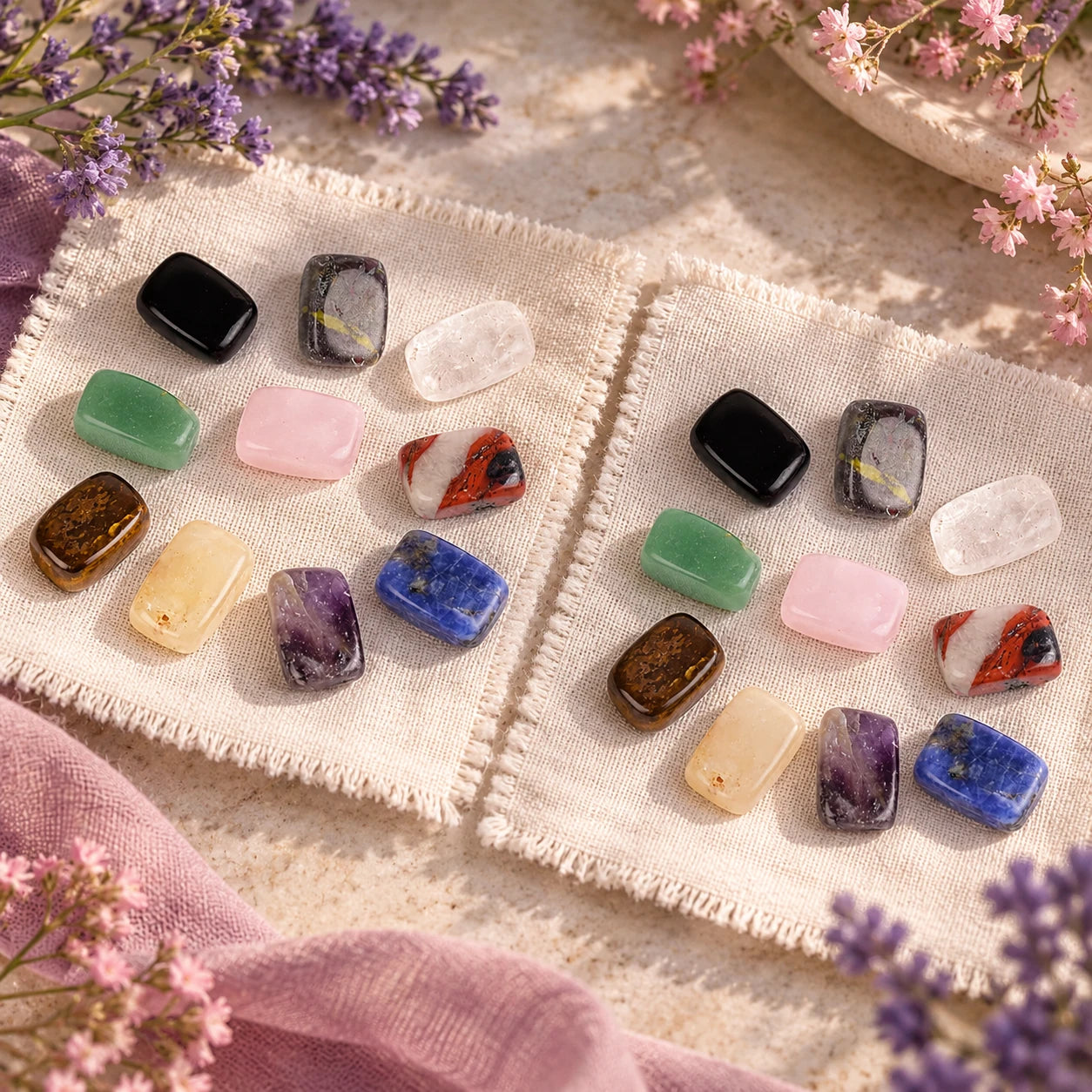 10-Piece Tumbled Stone Set — pair