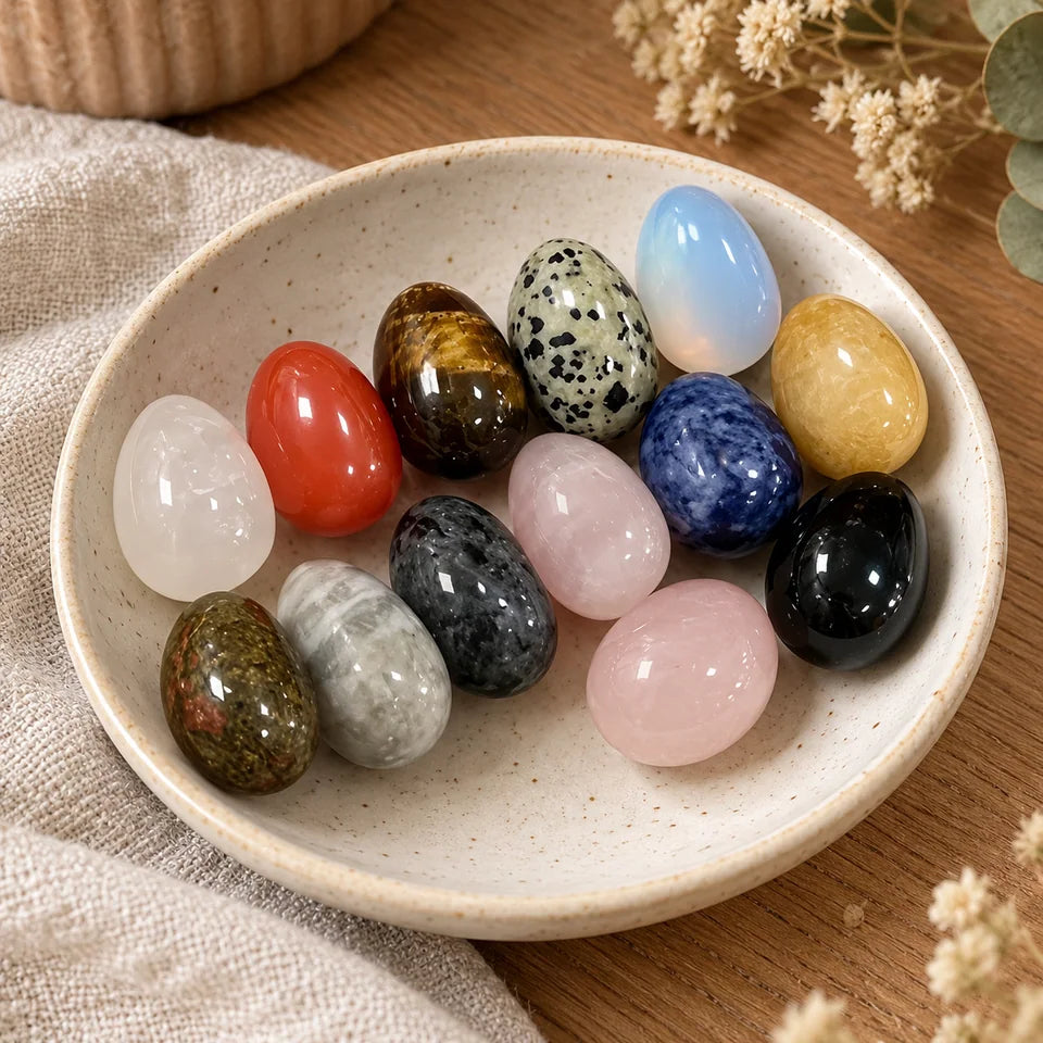 12 Polished Mini Egg Stones — Customer photo 1