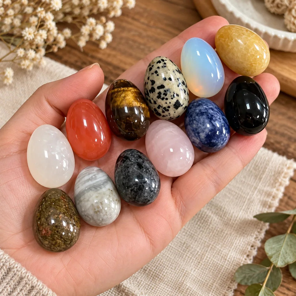 12 Polished Mini Egg Stones — Customer photo 4