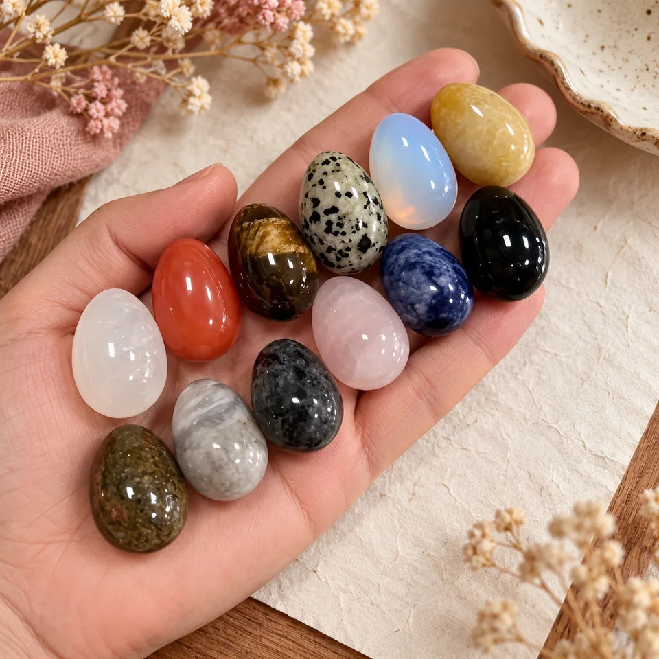 12 Polished Mini Egg Stones — Customer photo 11