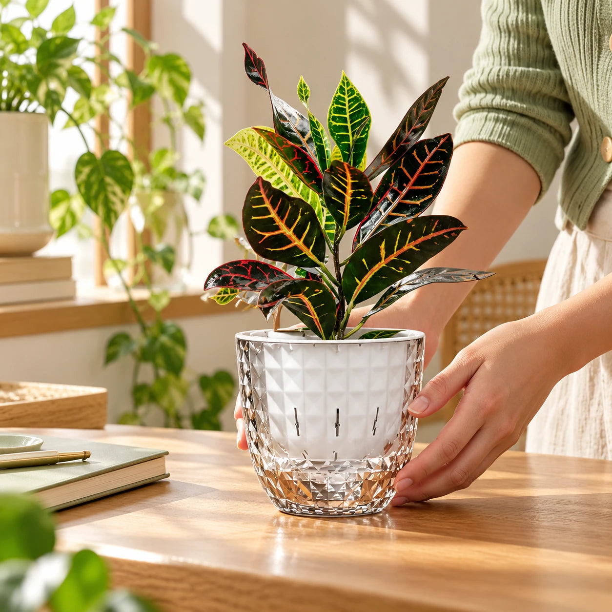 Clear Self-Watering Planter — story