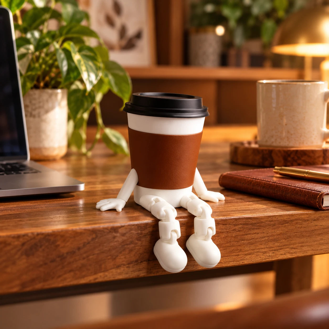 Articulated Coffee Desk Figure — lifestyle