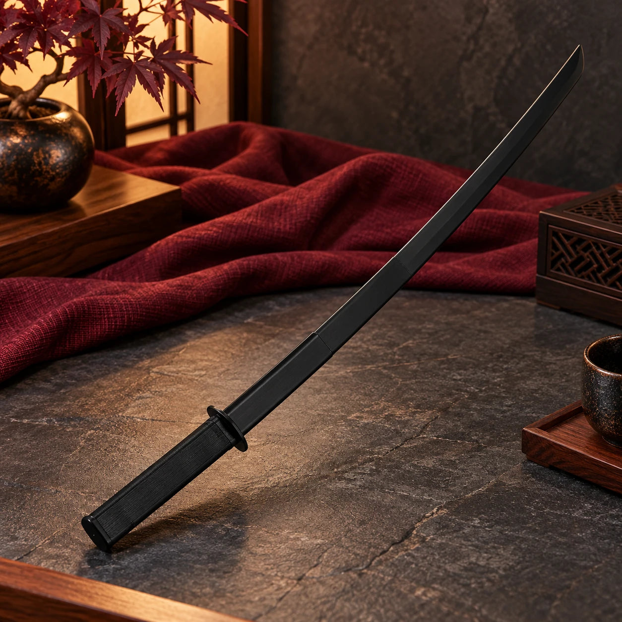Telescoping Plastic Katana Prop — detail a