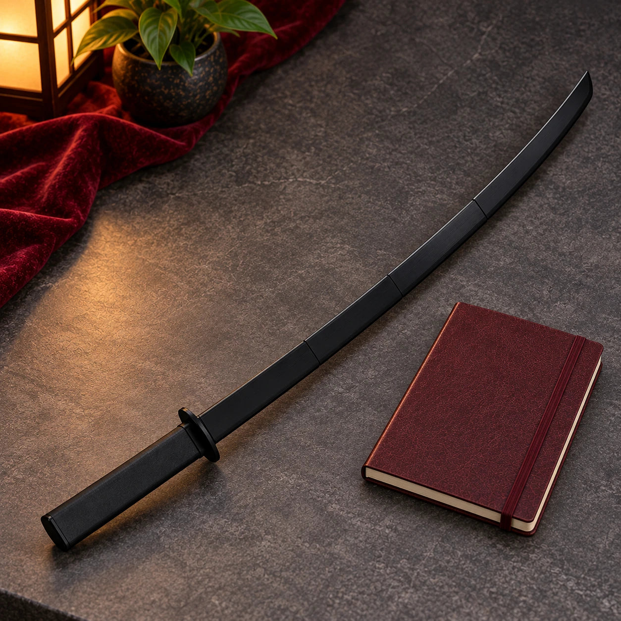 Telescoping Plastic Katana Prop — scale