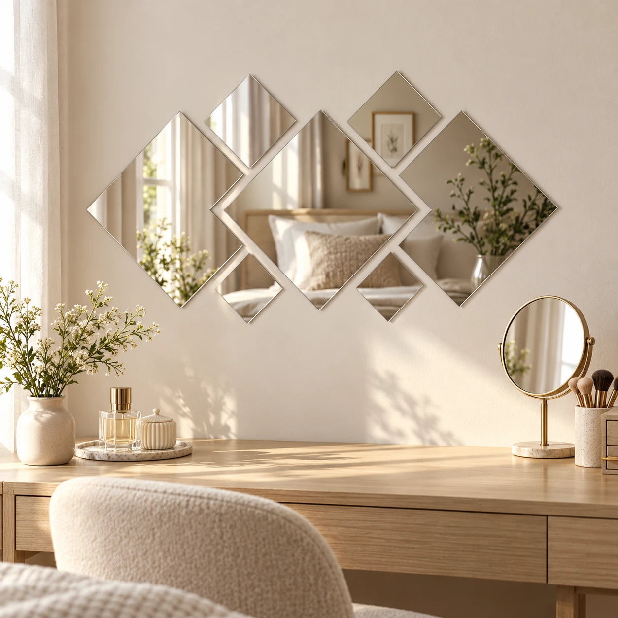 Diamond Light Acrylic Mirror Stickers — lifestyle