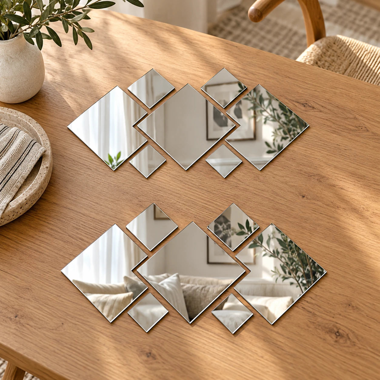 Diamond Light Acrylic Mirror Stickers — pair