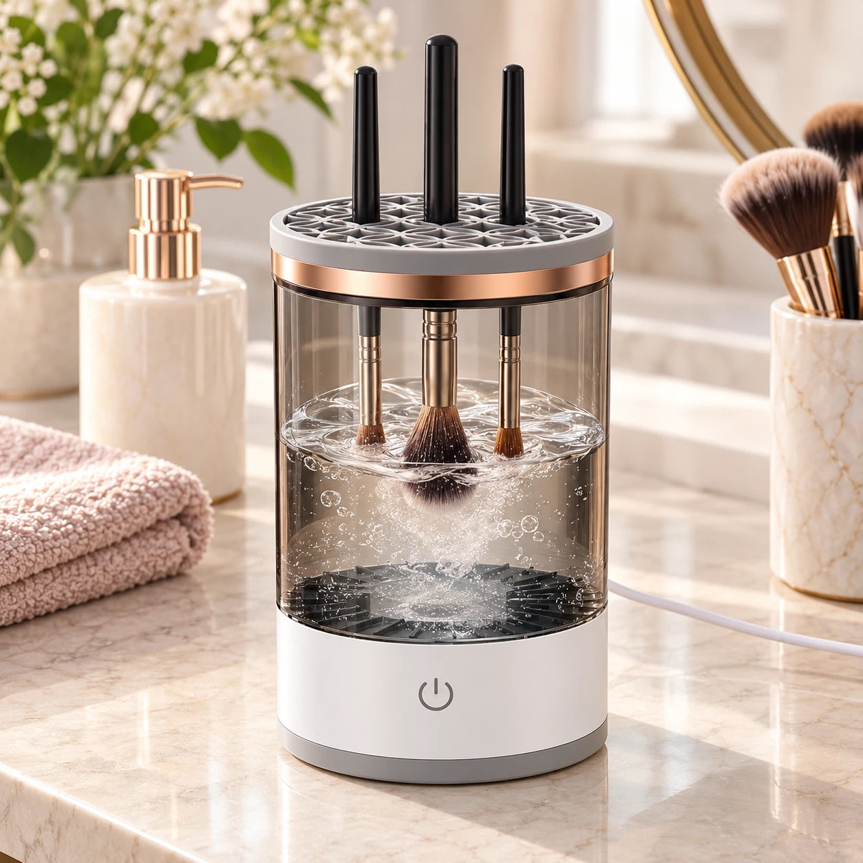Fresh Canvas Electric Makeup Brush Cleaner — lifestyle