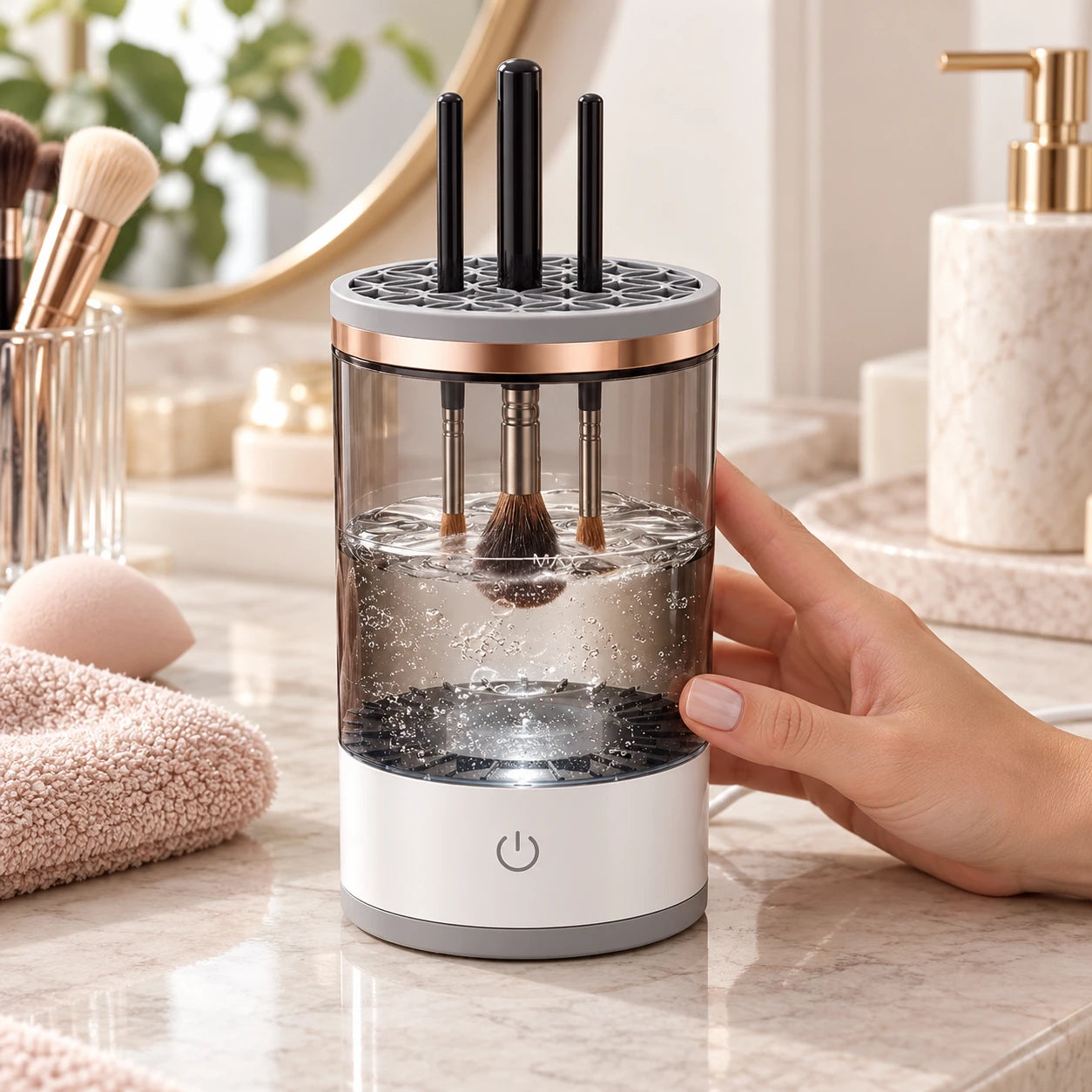 Fresh Canvas Electric Makeup Brush Cleaner — scale