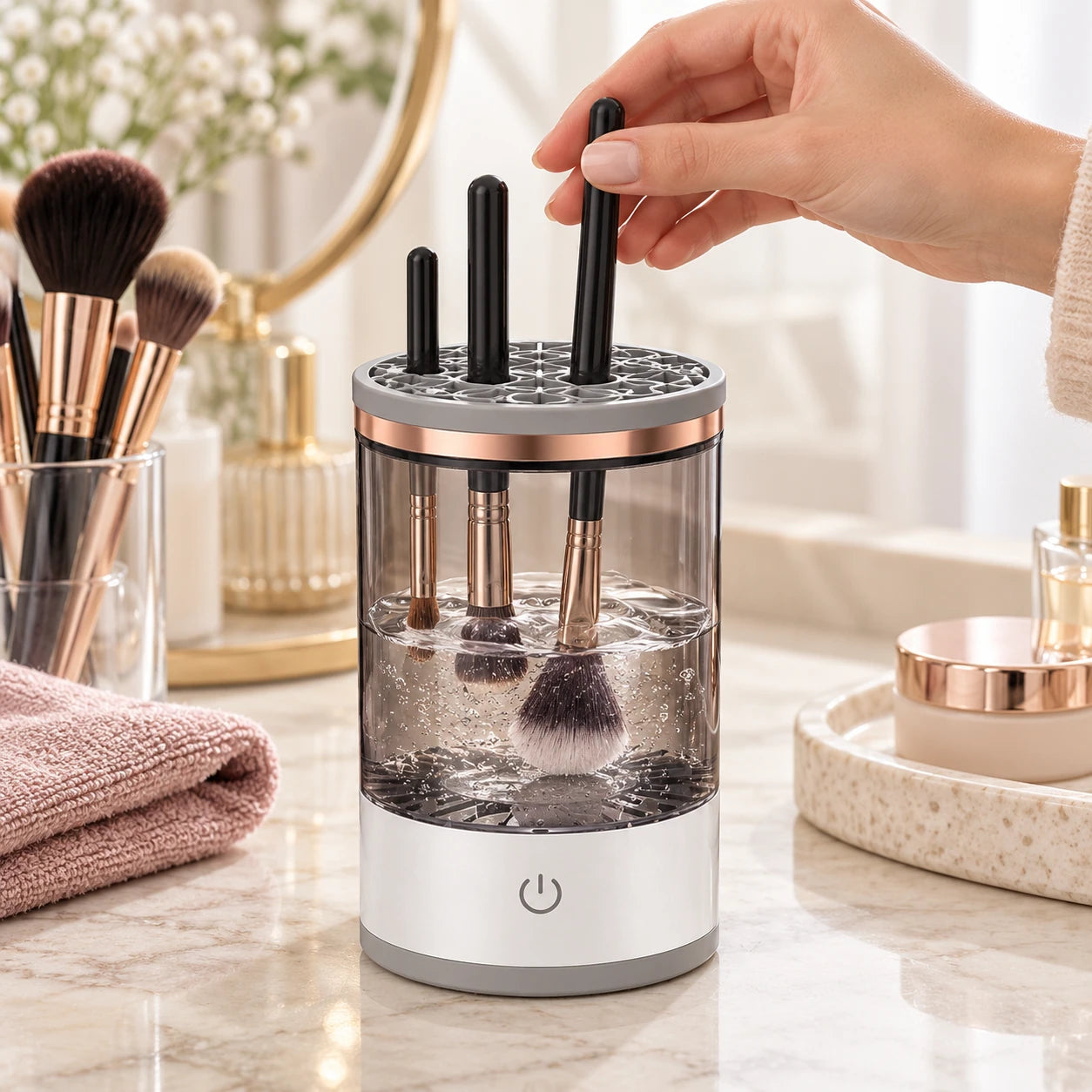 Fresh Canvas Electric Makeup Brush Cleaner — story