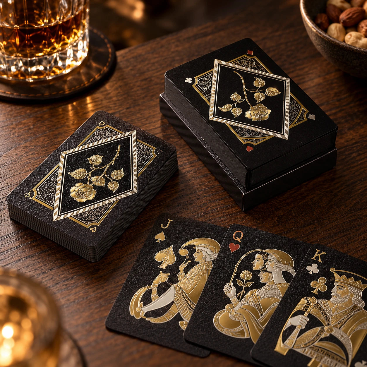 After Hours Metallic Playing Cards — lifestyle