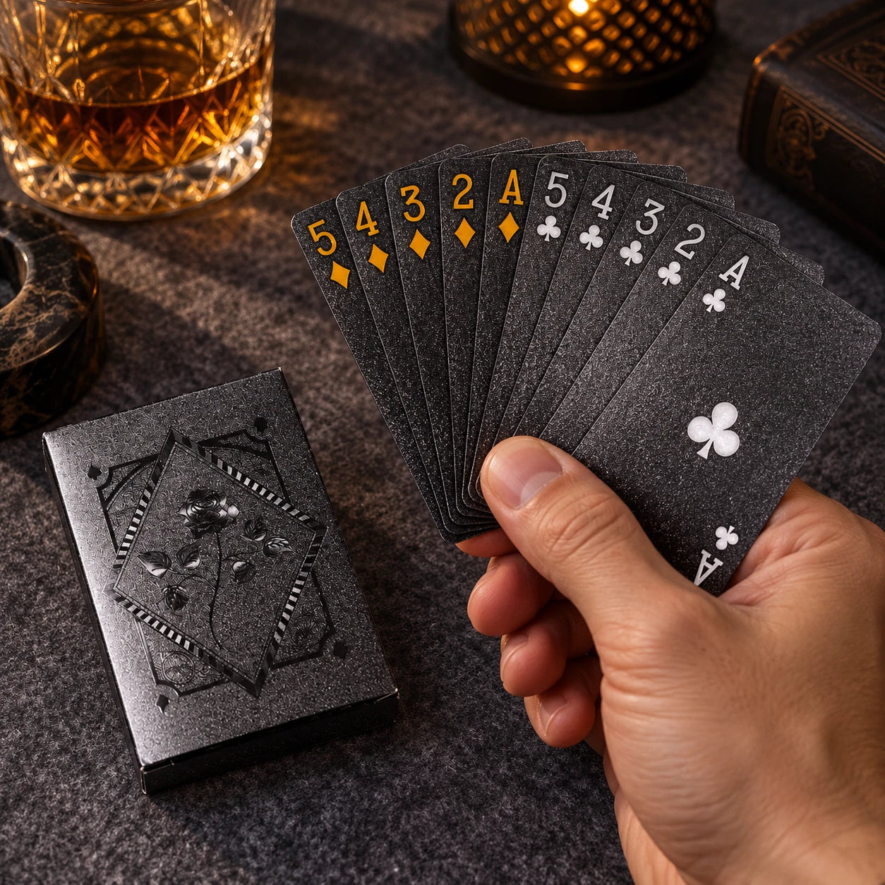 After Hours Metallic Playing Cards — scale