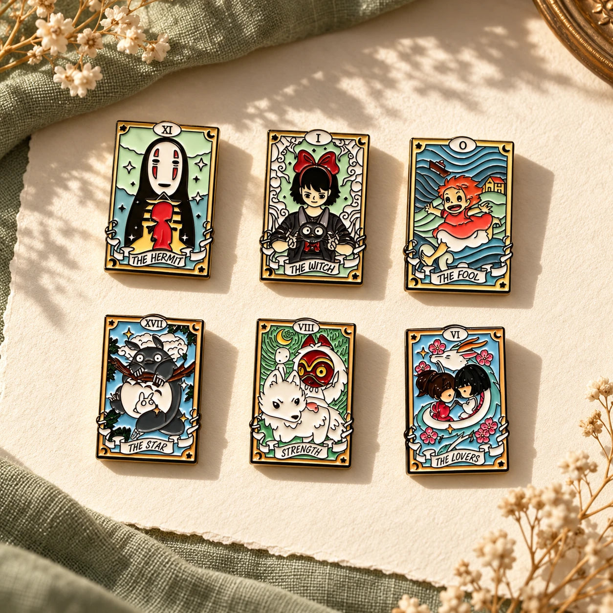 6pcs Brooches tenlove storykeeper six anime enamel pins