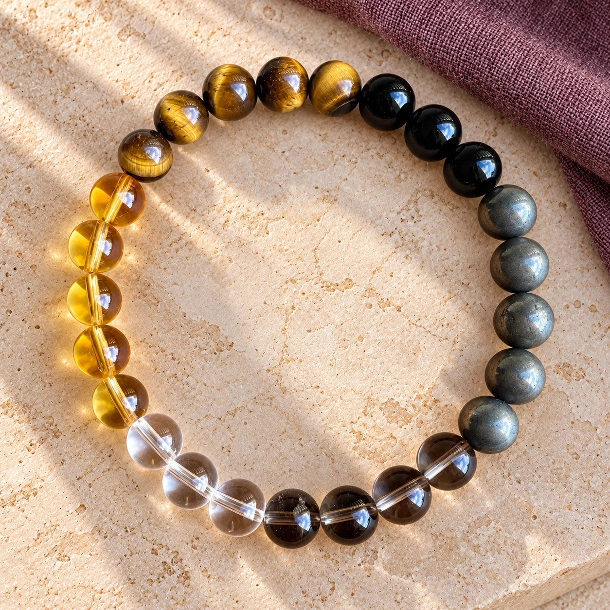Road Opener Bracelet / 18cm six-style beaded intention bracelet