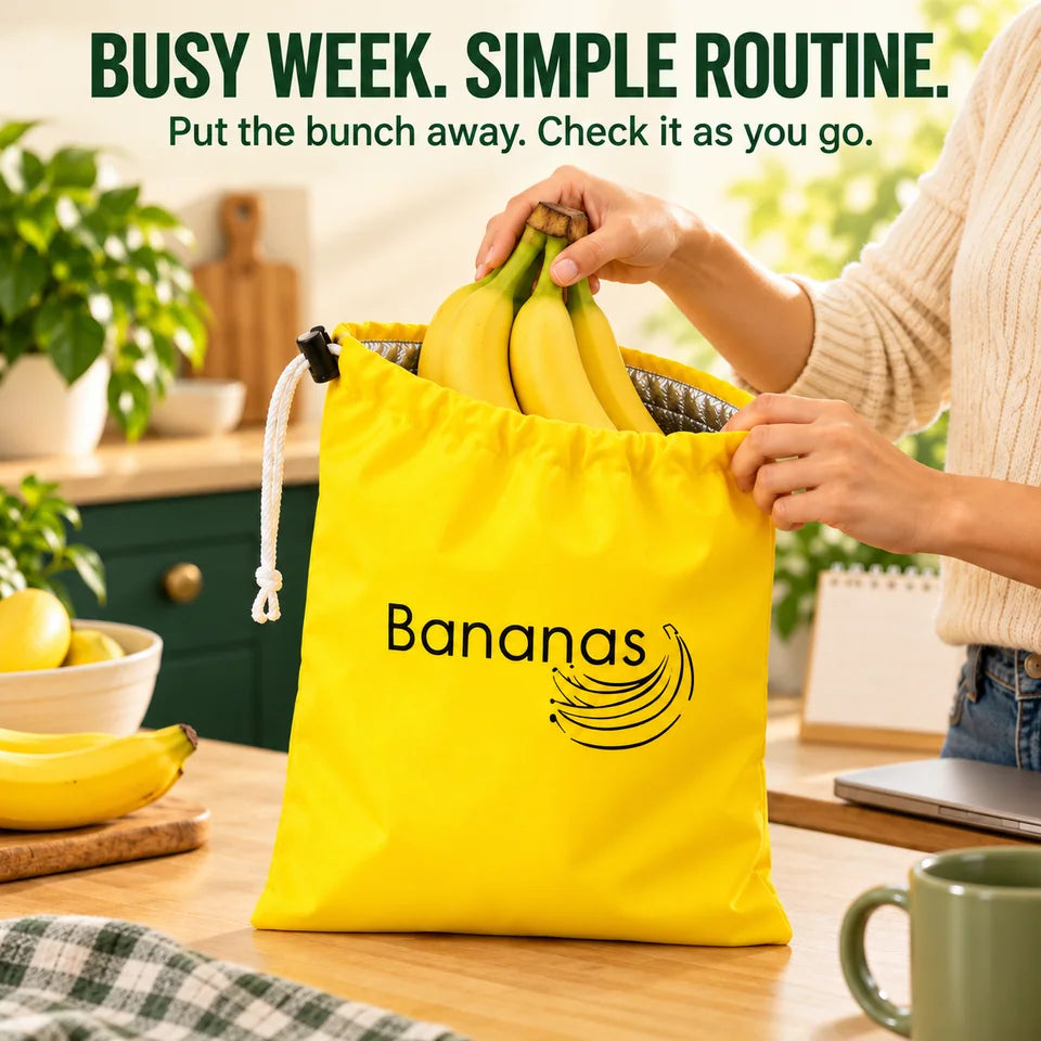 Busy week. Simple routine. Give your bunch its own place and check it regularly. No fixed storage period or freshness guarantee.