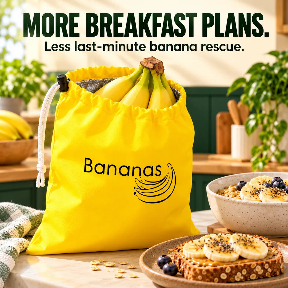 More breakfast plans. A place for the bananas in your breakfast plans. Scene; food and props are not included. Storage results vary.