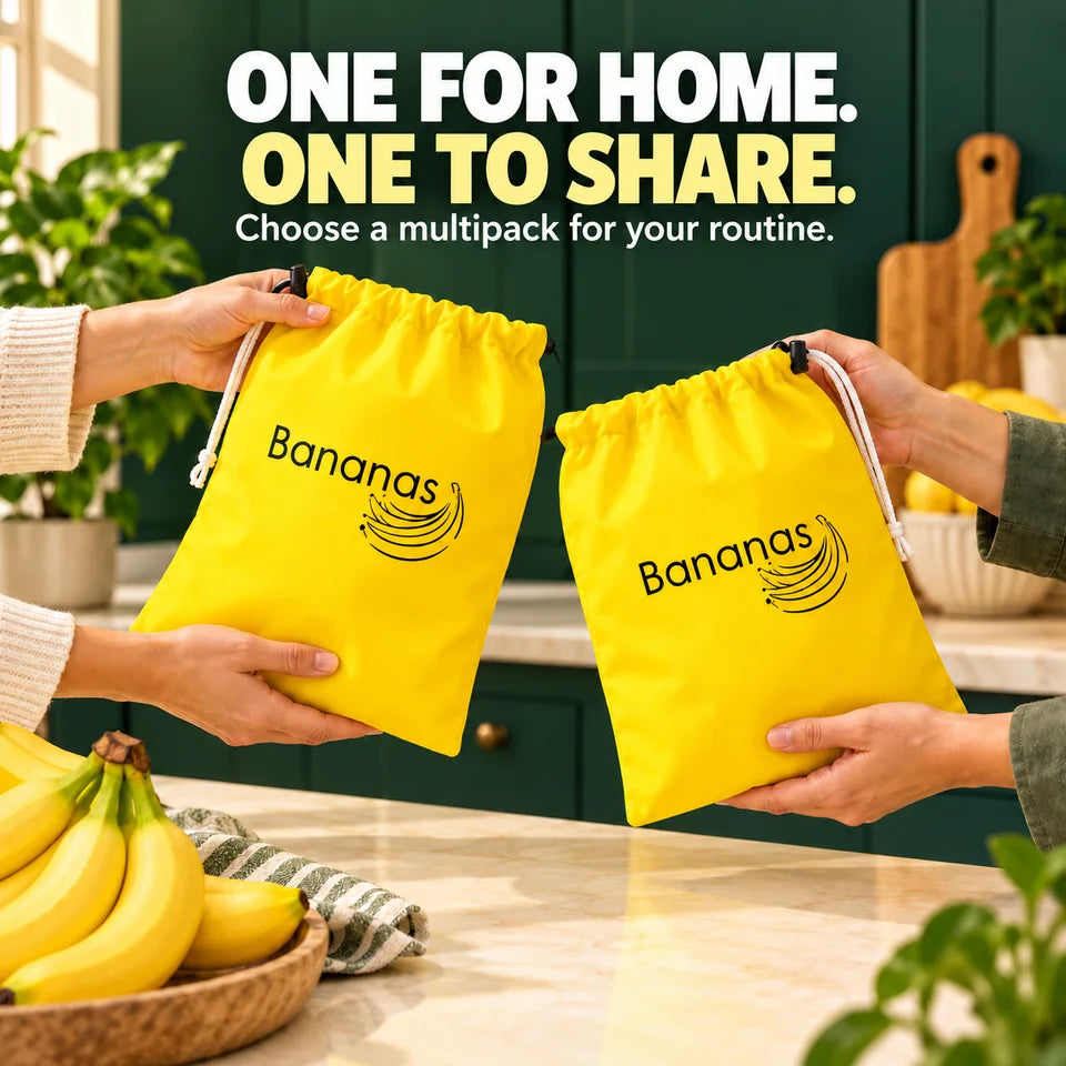 One for home. One to share. Two pouches show a multipack idea. Pack contents depend on the option selected. Styling fruit is not included.