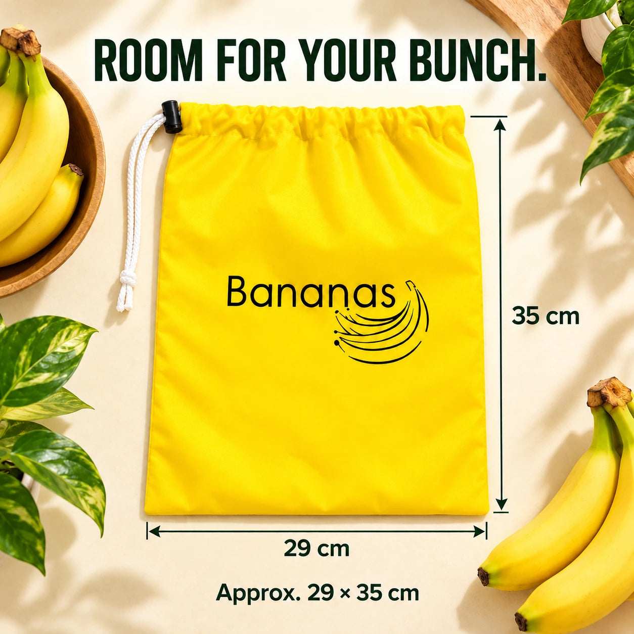 Room for your bunch. The supplier-listed pouch measures approximately29×35cm; use the written measurements.