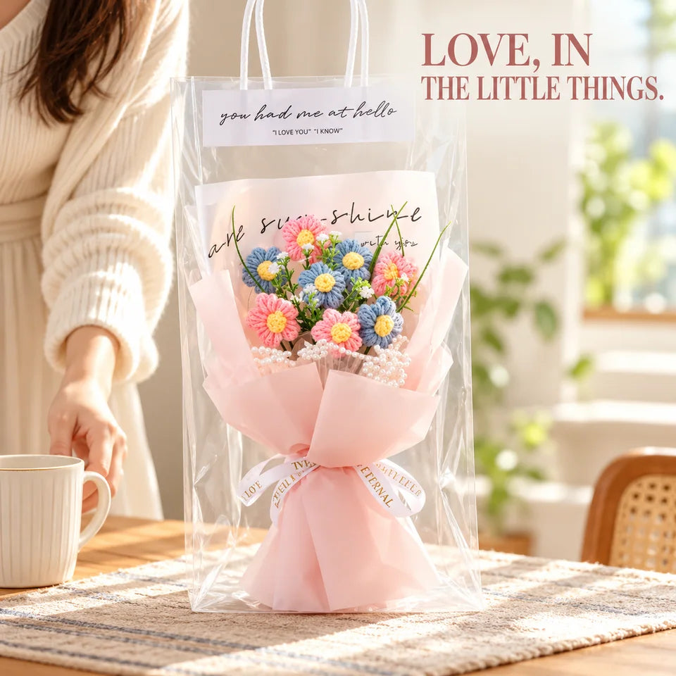 A little bouquet in an everyday breakfast setting.