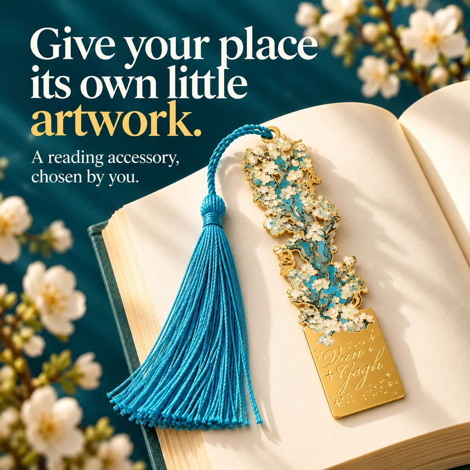 One blossom bookmark chosen as a personal reading detail.