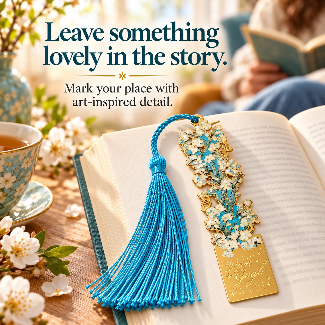 A decorative bookmark for returning to a reading ritual.