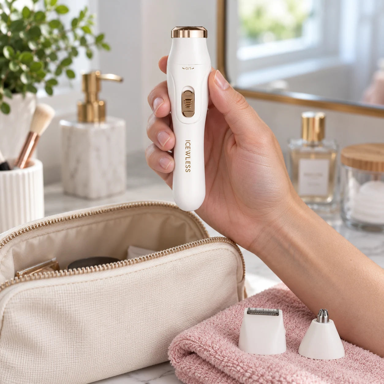 3-in-1 rechargeable trimmer in another everyday setting.