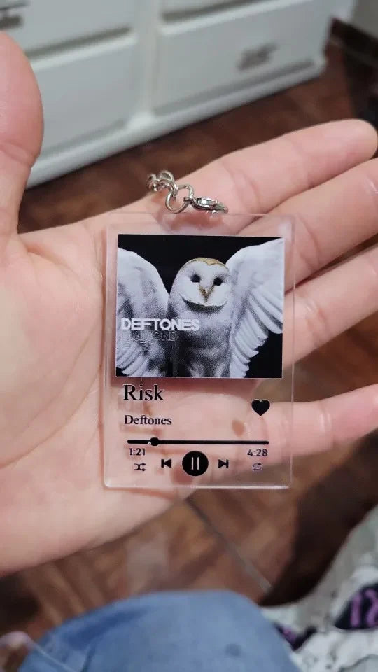 Original customer photo of their personalized keychain